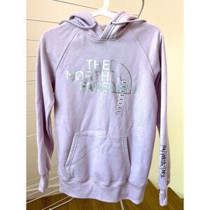 The North Face Women's Hoodie XS Lavender Purple Silver Metallic Foil Logo NWT